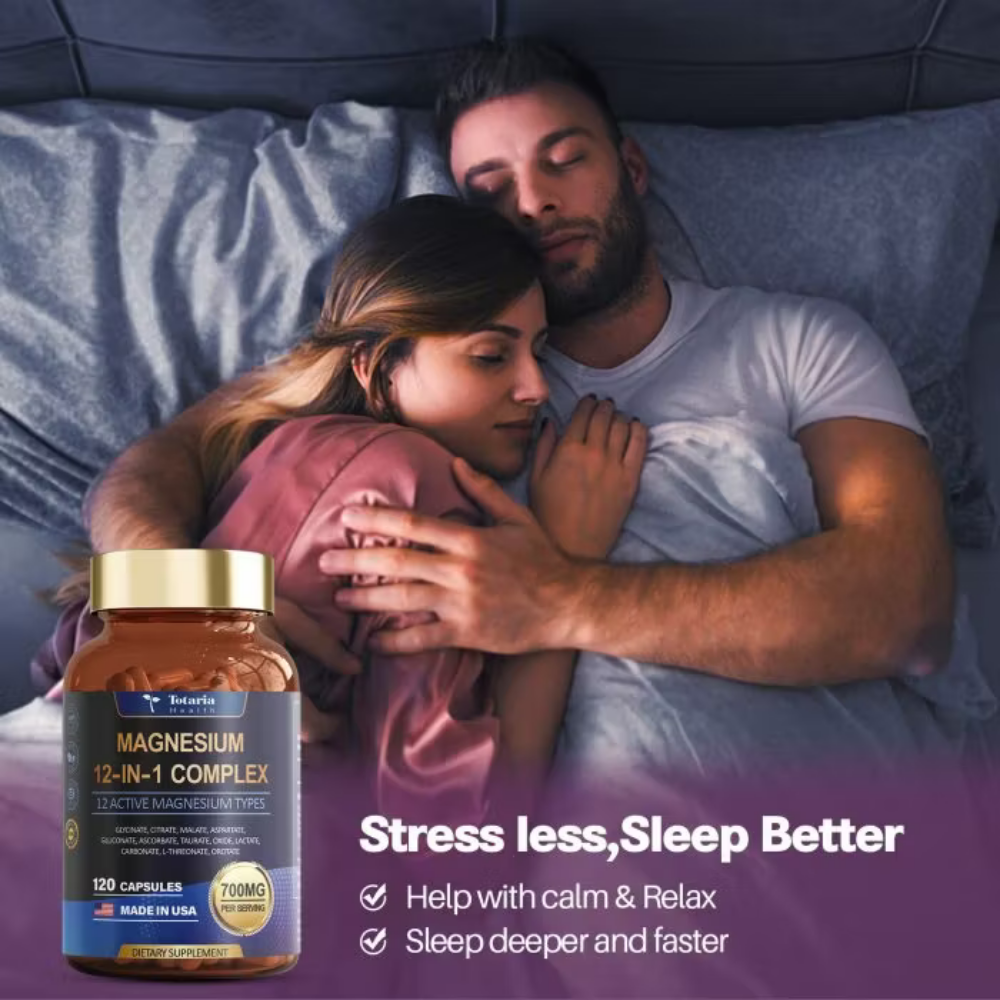 Suplementos - Magnesium 12-in-1 Complex 700mg Totaria Health | 120 Cápsulas