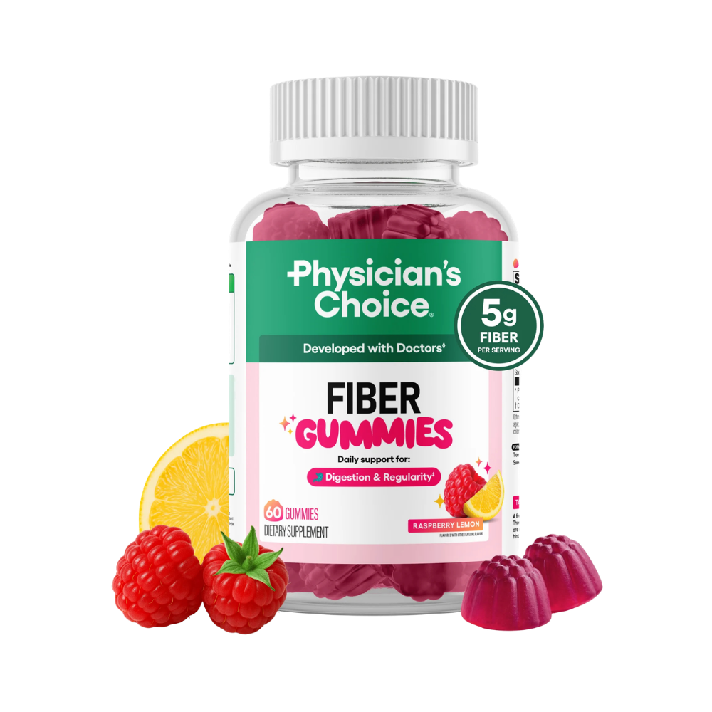 Suplementos - Fiber Gummies Physician’s Choice | Raspberry Lemon | 60 Gummies