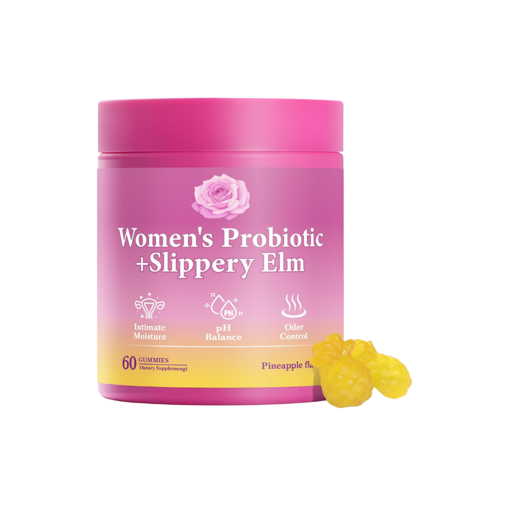 Suplementos - Women’s Probiotic + Slippery Elm | Pineapple Flavor | 60 Gummies