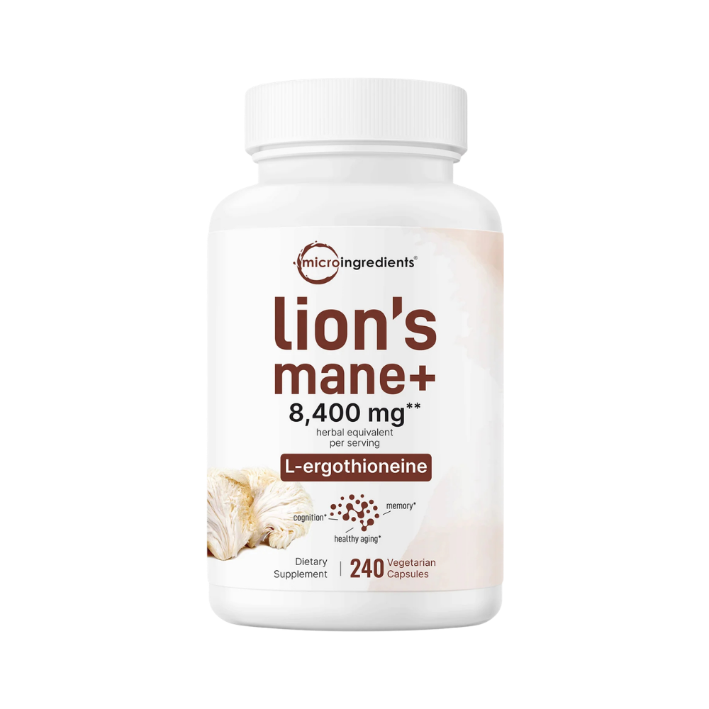Suplementos - Lion’s Mane+ Micro Ingredients | 8,400mg | 240 Cápsulas Vegetarianas