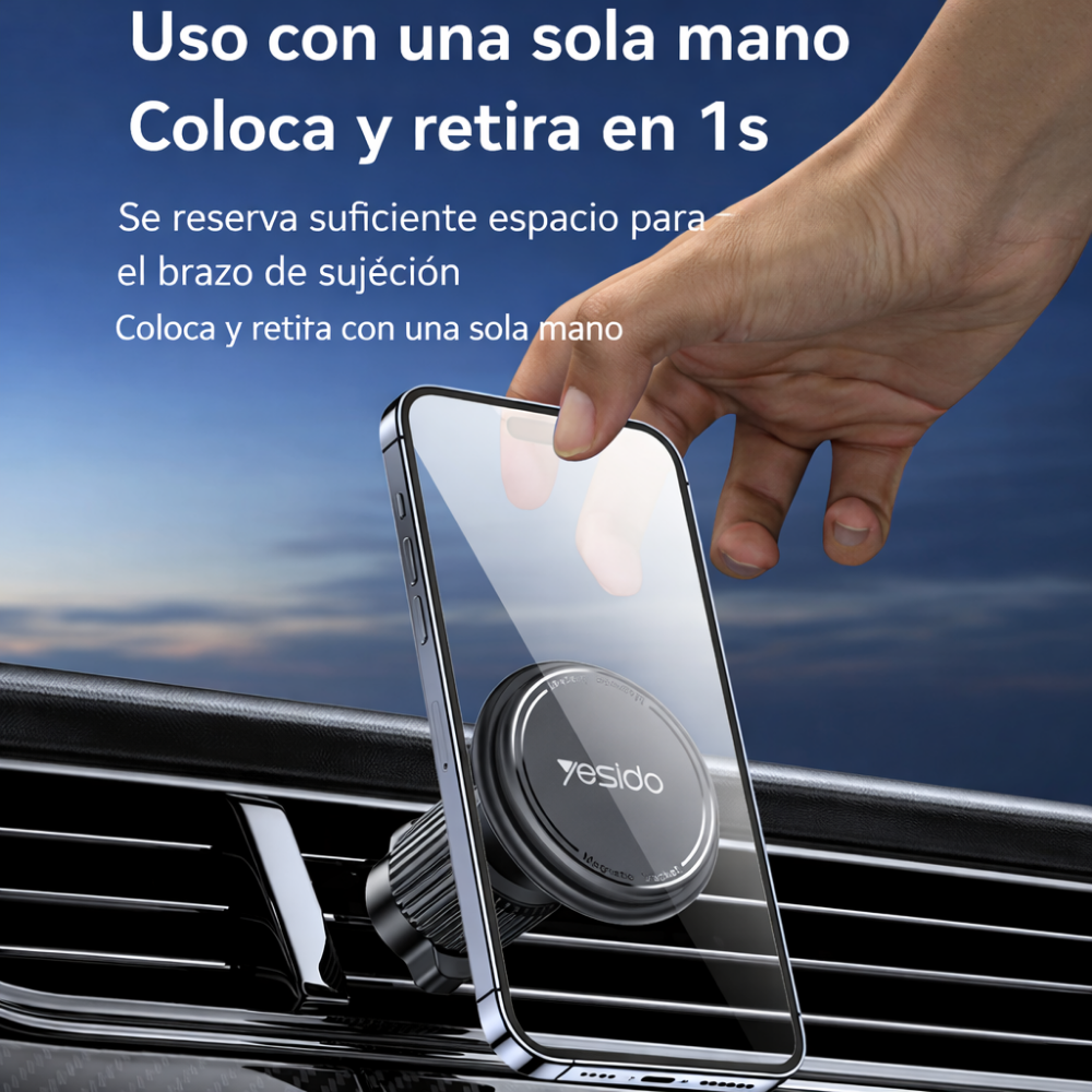 Gadget - Soporte magnético para celular con rotación 360°