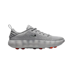 Tenis Nike Mind 002 Light Smoke Grey - vista lateral con cápsulas naranjas de amortiguación
